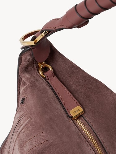 Small Marcie shoulder bag in suede leather - 8