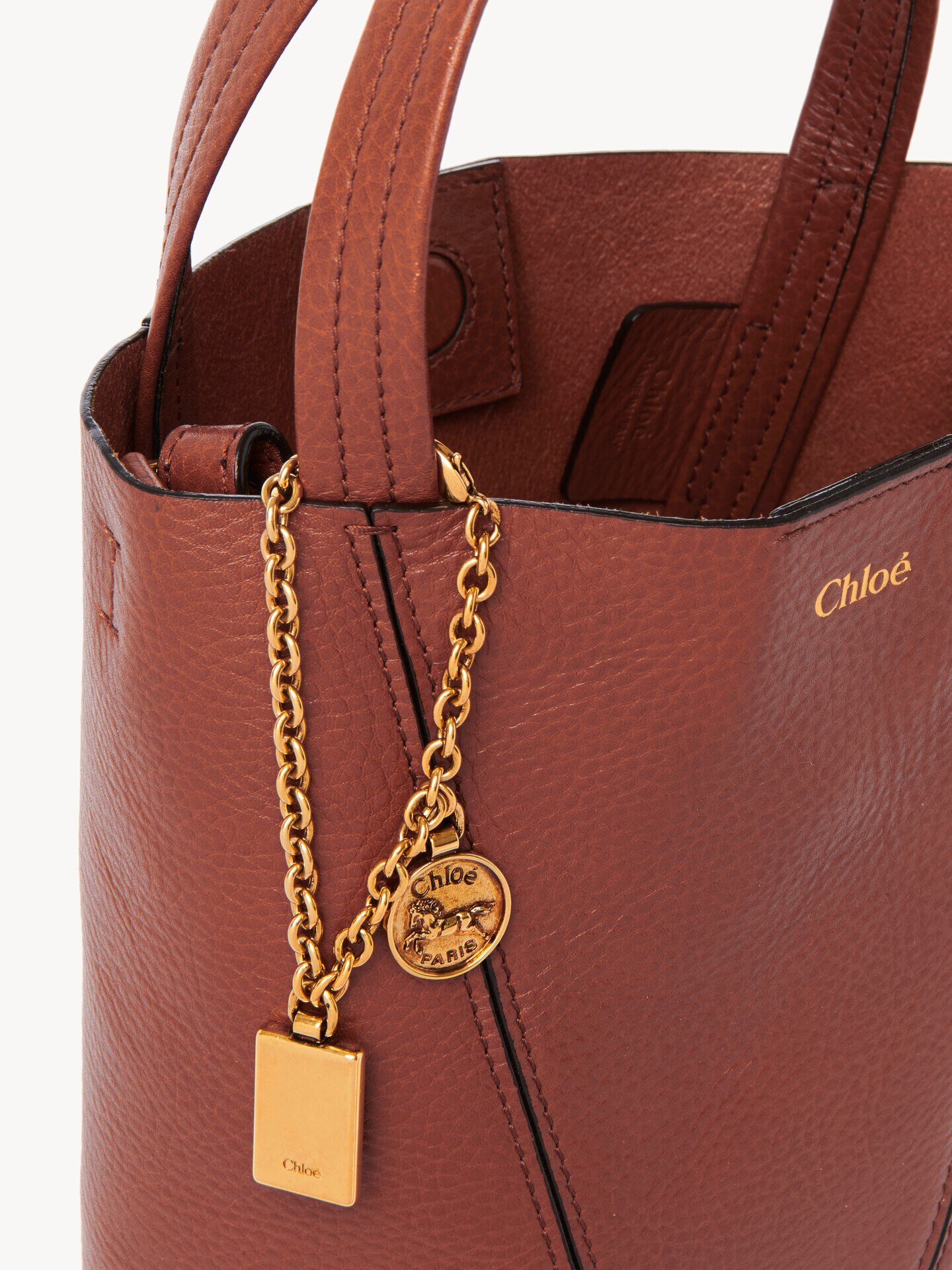 グレインレザー製Chlo&eacute; Spinスモールトートバッグ - 6