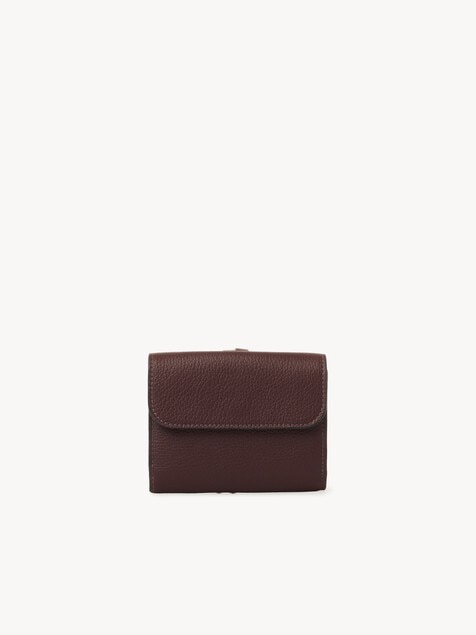 Small Alphabet tri-fold in grained leather