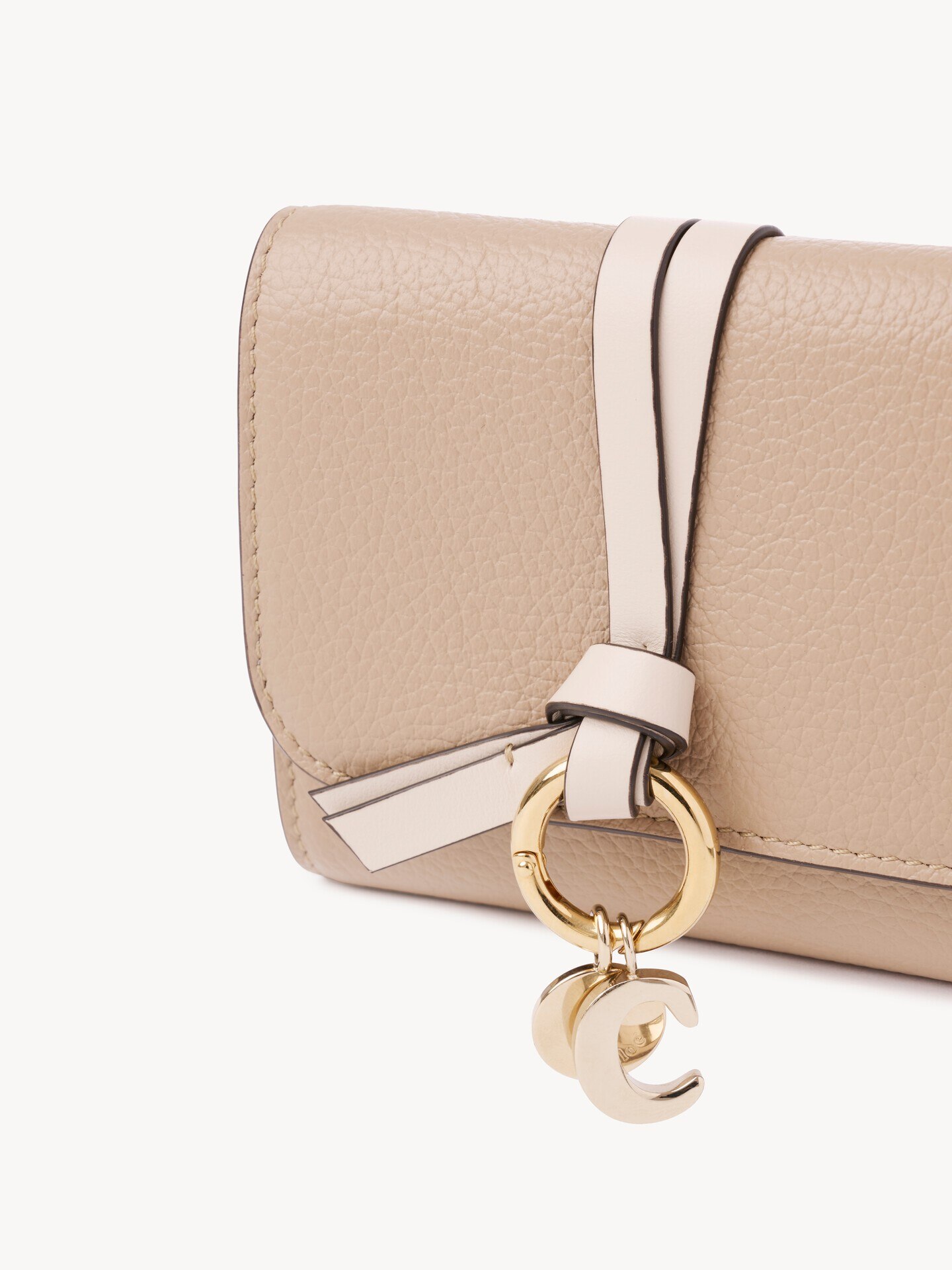 Small Alphabet tri-fold in grained leather  - 6