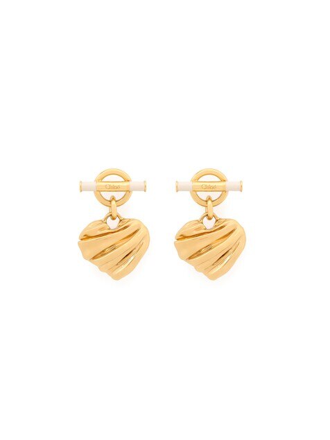 Boucles d&rsquo;oreilles Chlo&eacute; Pleated Heart