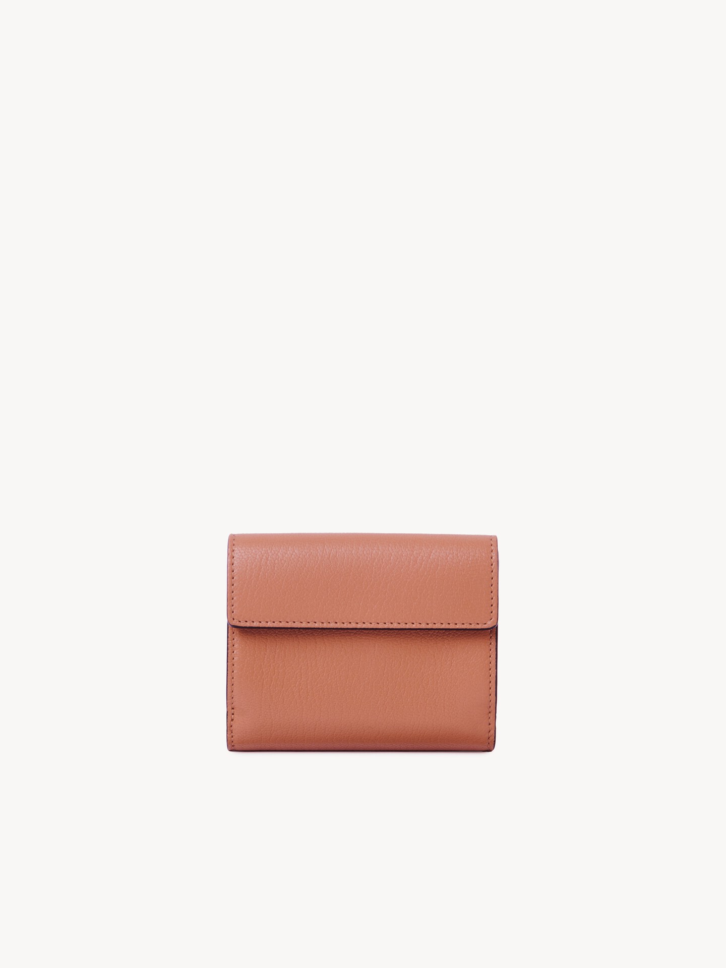 Kleines, dreifach klappbares Envelope Portemonnaie aus genarbtem Leder - 4