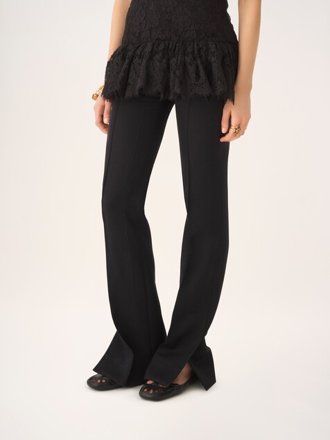 Pantaloni sartoriali in morbido cotone spigato