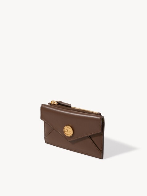 Small Envelope purse with card slots in soft & suede leather