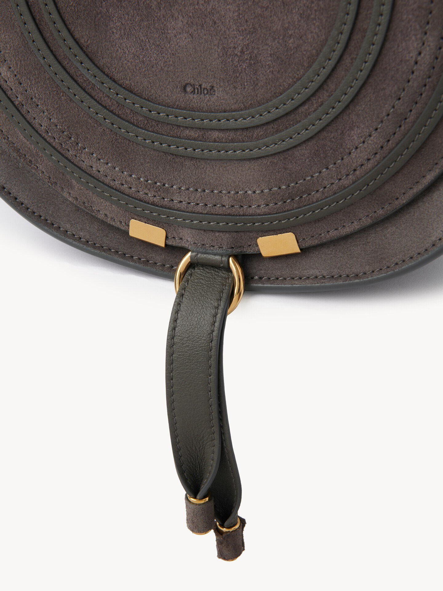 Marcie saddle bag in suede leather - 8