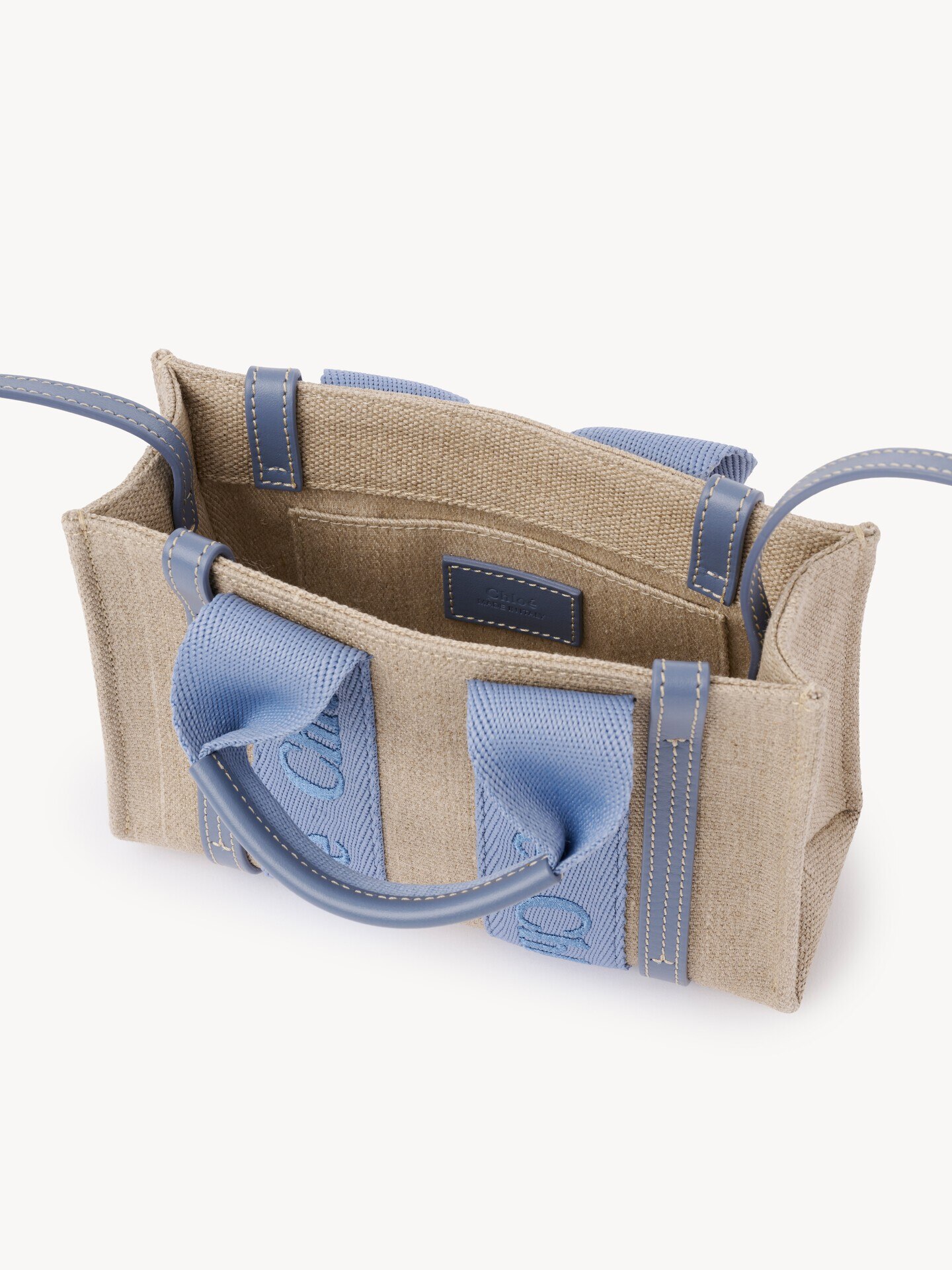 Minibolso tote Woody de lino - 6