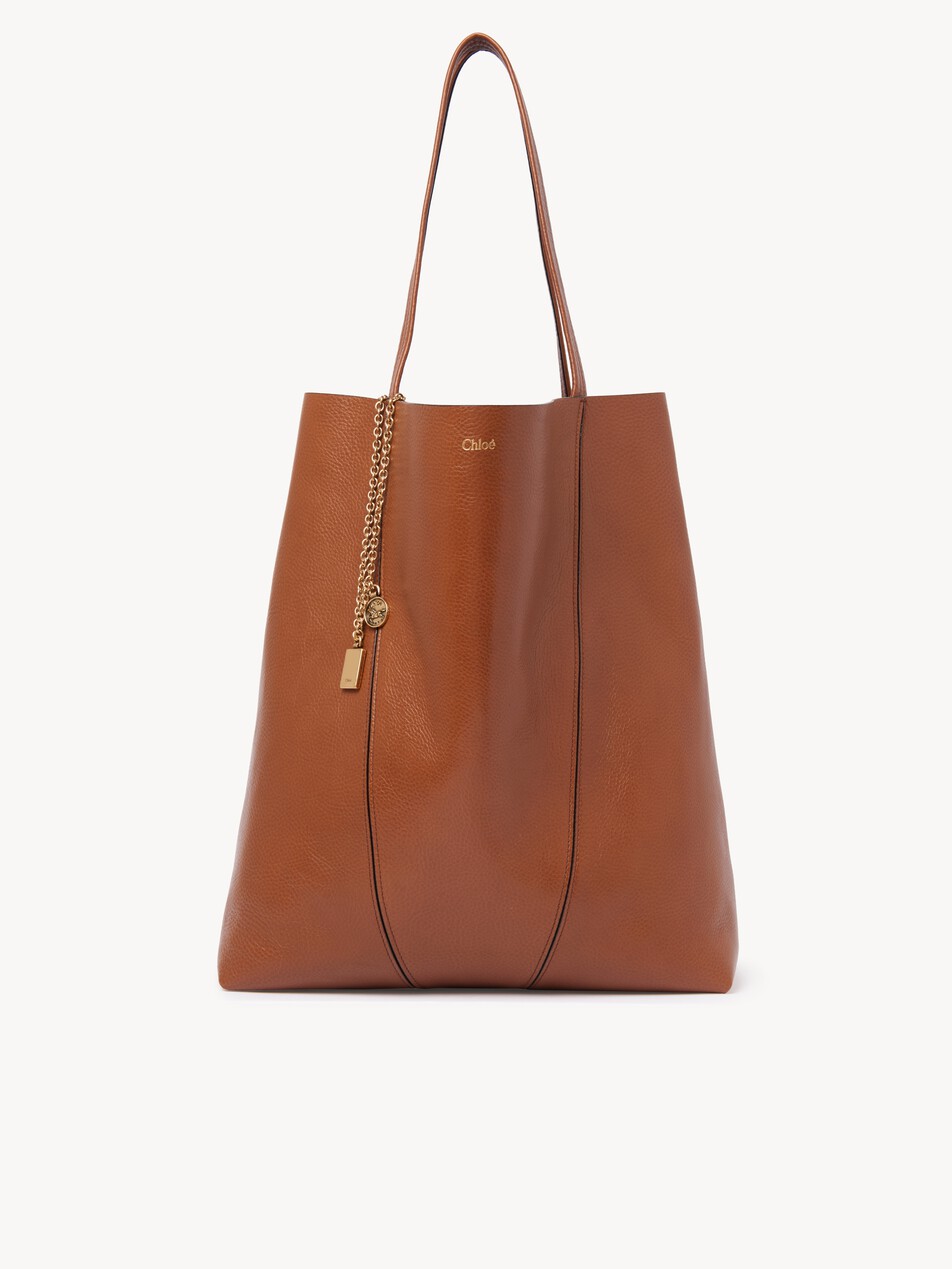 Large Chlo&eacute; Spin tote bag in grained leather