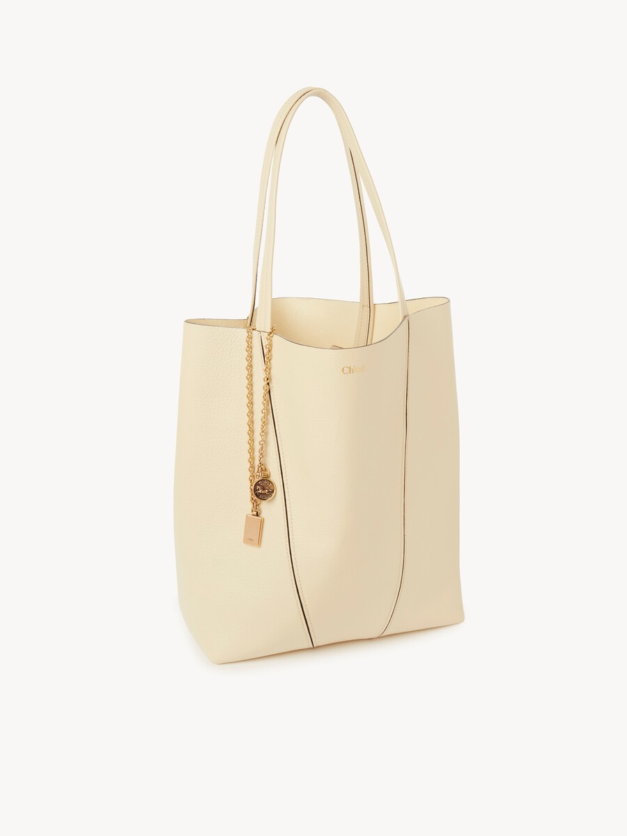 Chlo&eacute; Spin tote bag in grained leather - 4