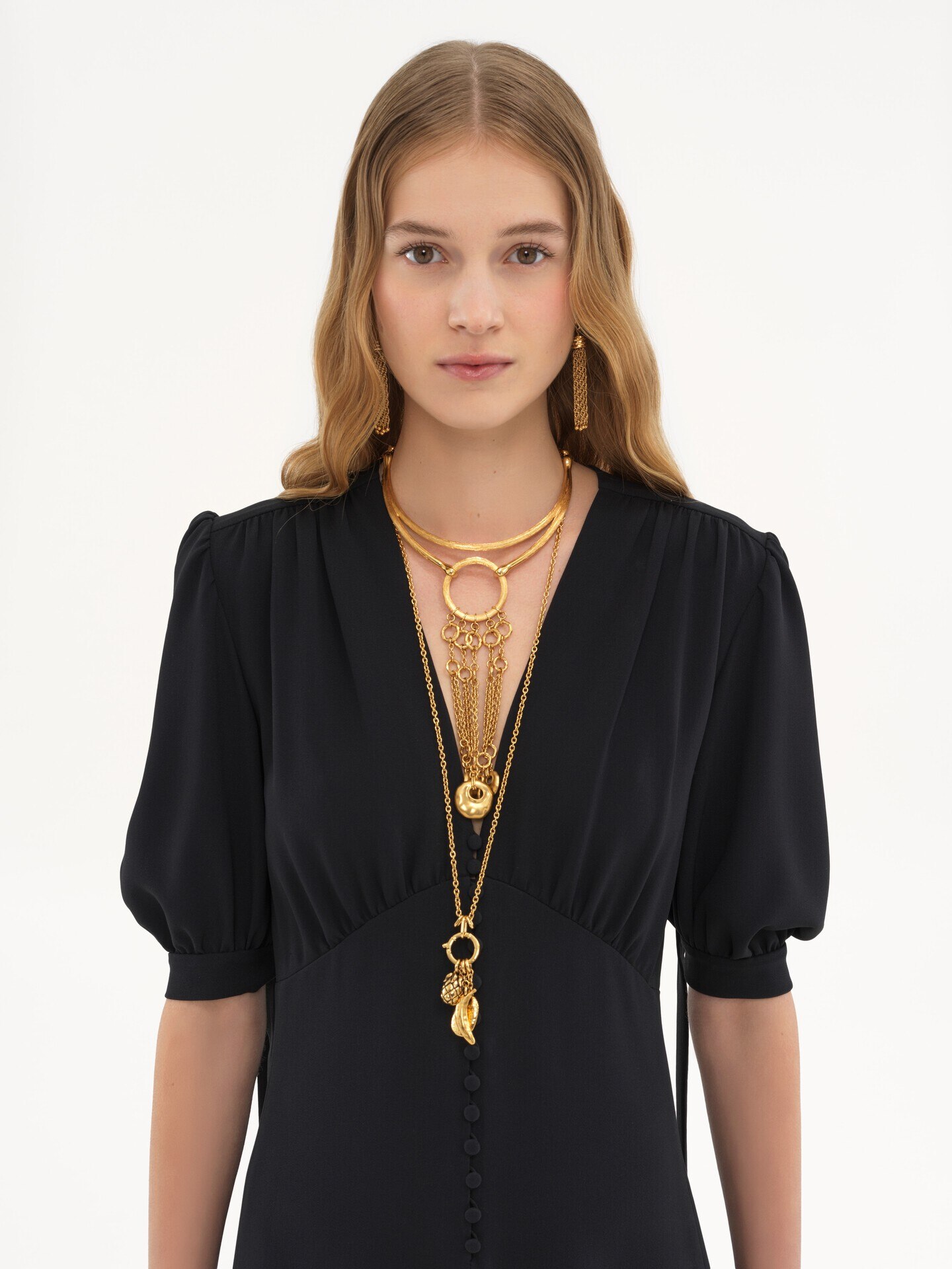 A-line dress in cr&ecirc;pe - 6