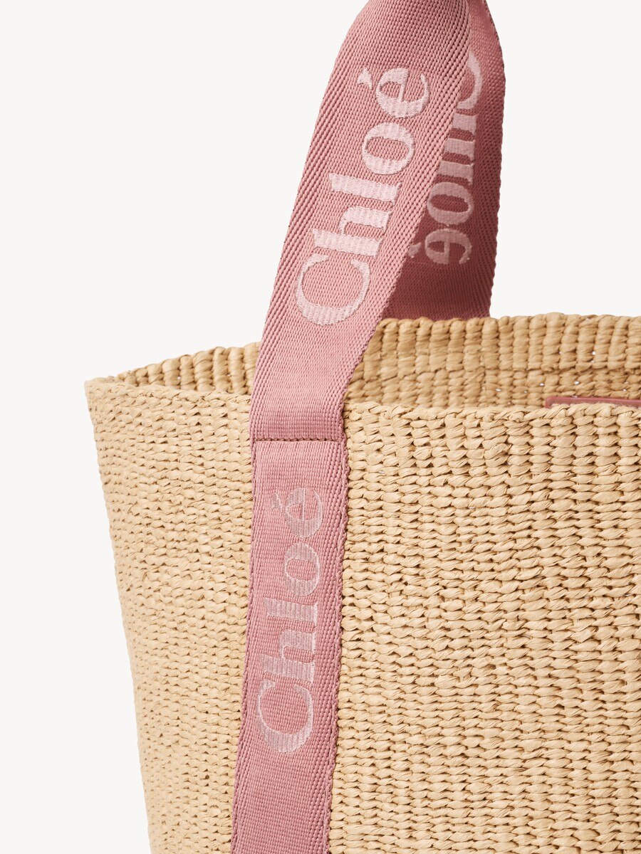 Bolso cesta grande Woody de fibras naturales - 8