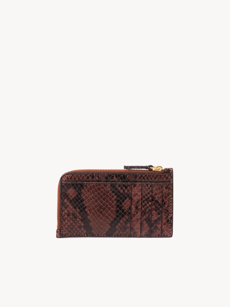 Small Paddington purse with card slots in python-effect leather - 3