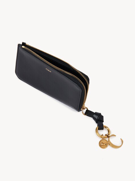 Alphabet wallet in shiny leather