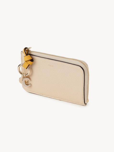 Alphabet wallet in grained leather