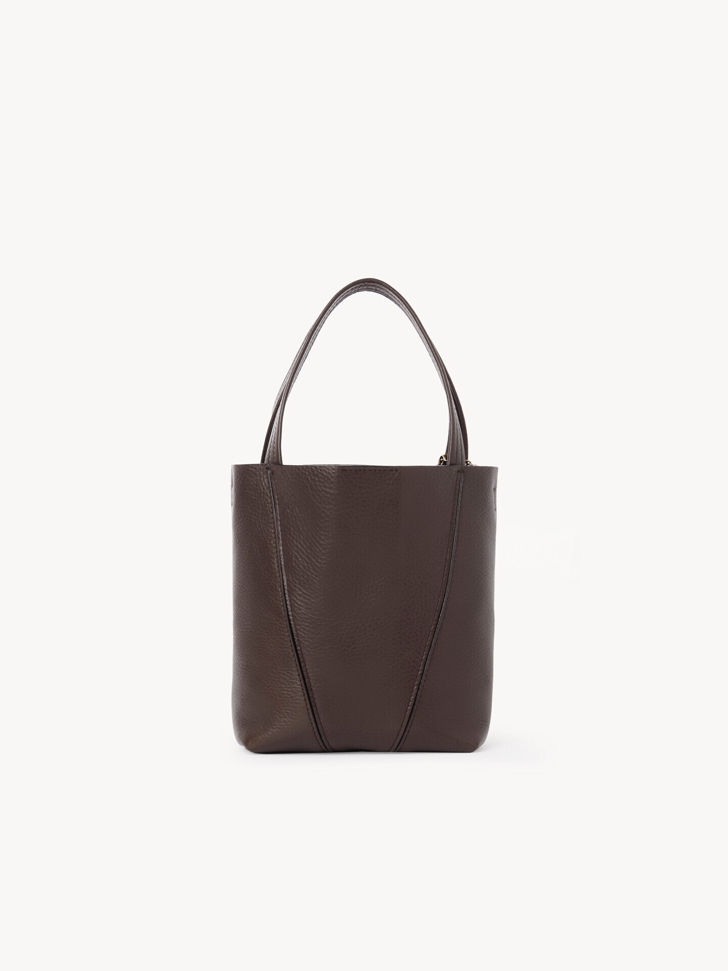 Small Chloé Spin tote bag in grained leather - 4