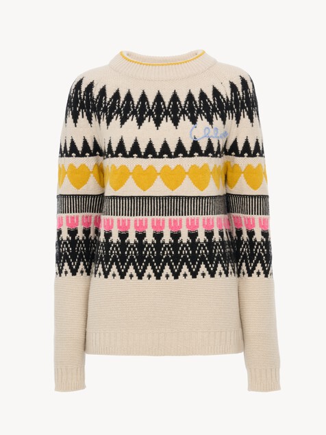 Generous logo sweater in a wool & cashmere knit