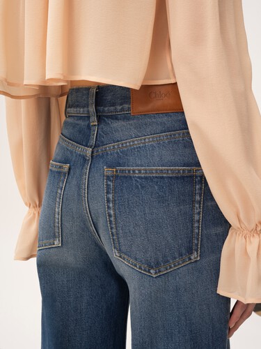 High-rise flare jeans in denim - 9