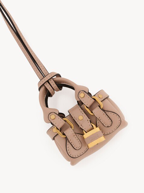 Chlo&eacute; Symbols Mini Paddington bag charm in grained leather