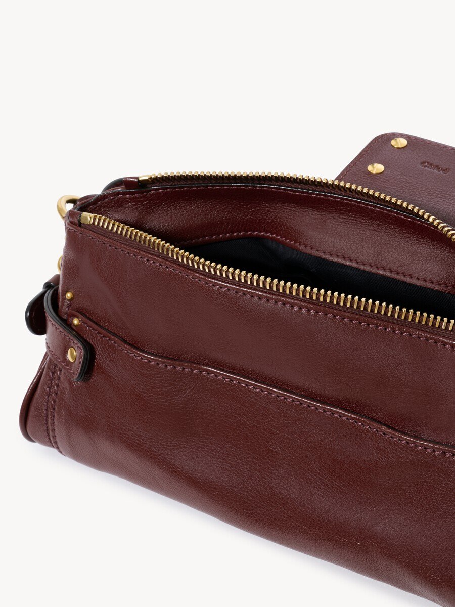 Small Paddington bag with strap in grained leather - 9