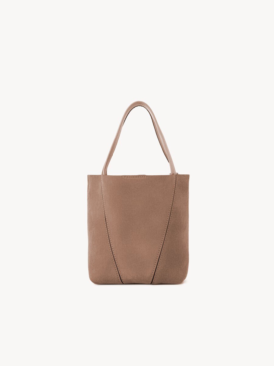 Small Chlo&eacute; Spin tote bag in suede leather - 4