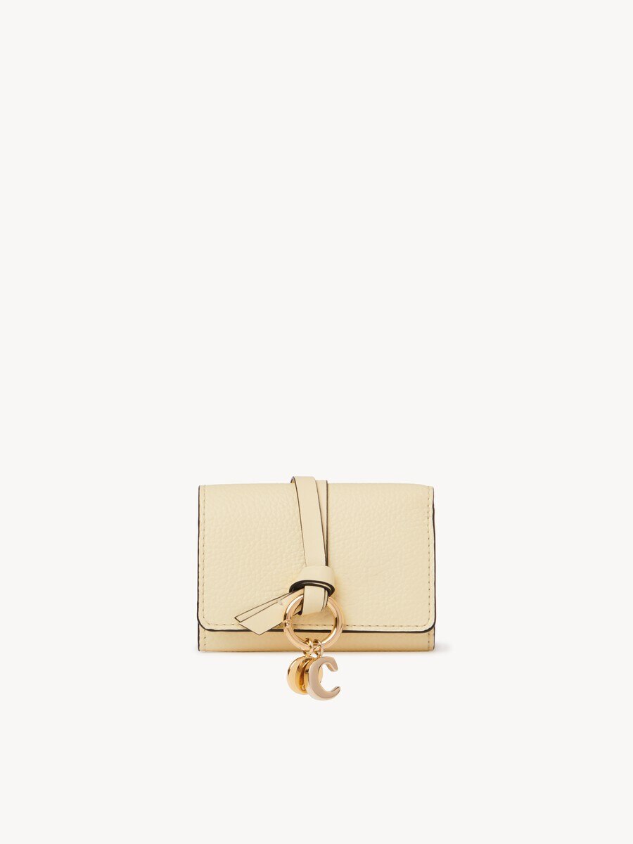 Mini Alphabet tri-fold in grained leather - 2