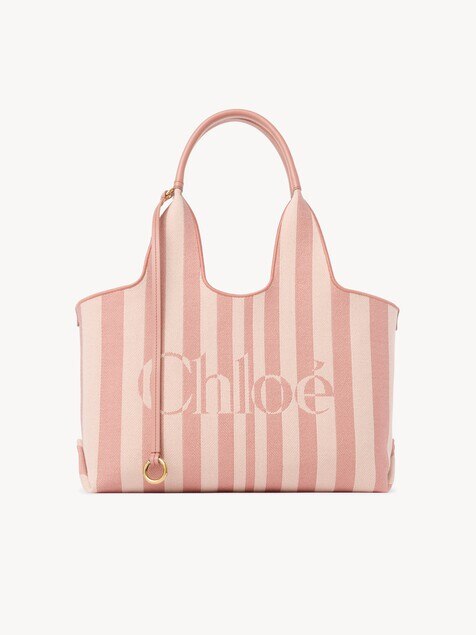 Sac cabas east-west Chlo&eacute; Stripy en jacquard