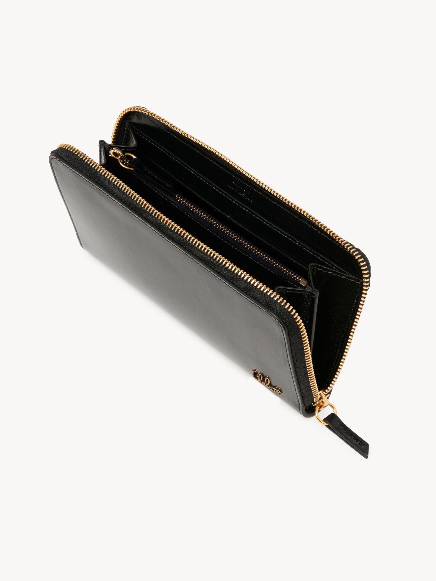 Chlo&eacute; Iconic zipped long wallet in shiny leather - 5