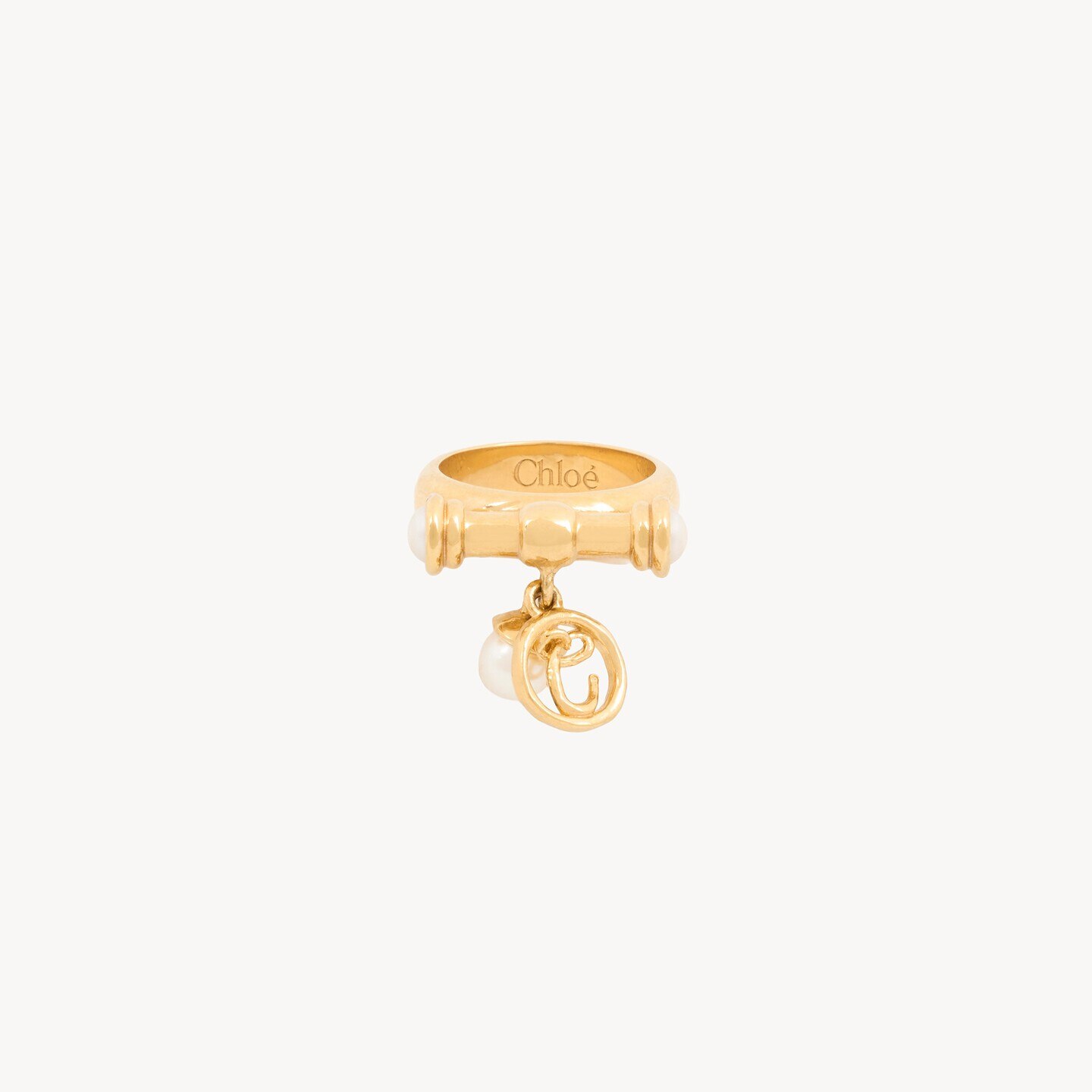Chloé Classy リング Gold and Pearly - Chloé
