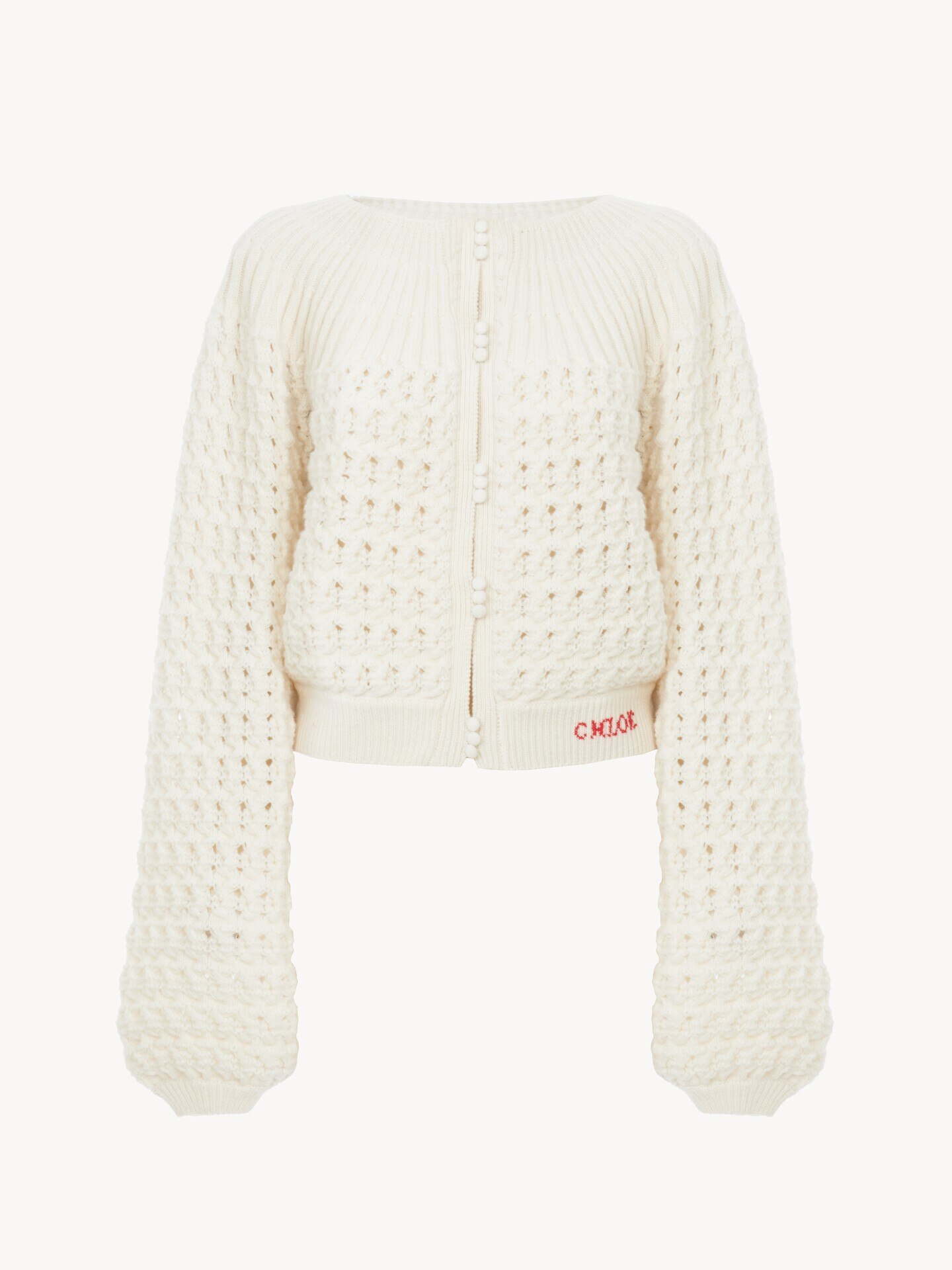 Cardigan col rond en maille de laine et cachemire - 2