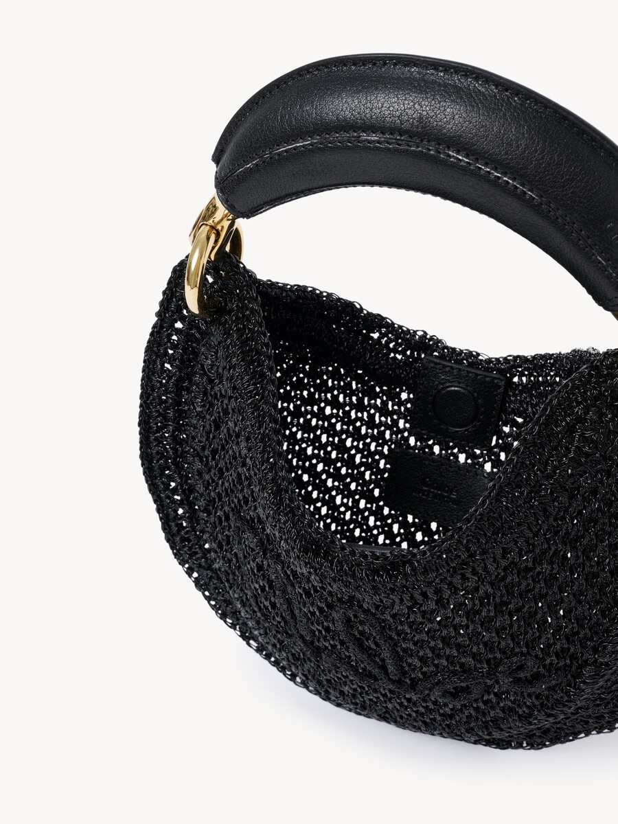 Summer Banana Mini-Hobo-Tasche aus glitzerndem H&auml;kelstoff - 6