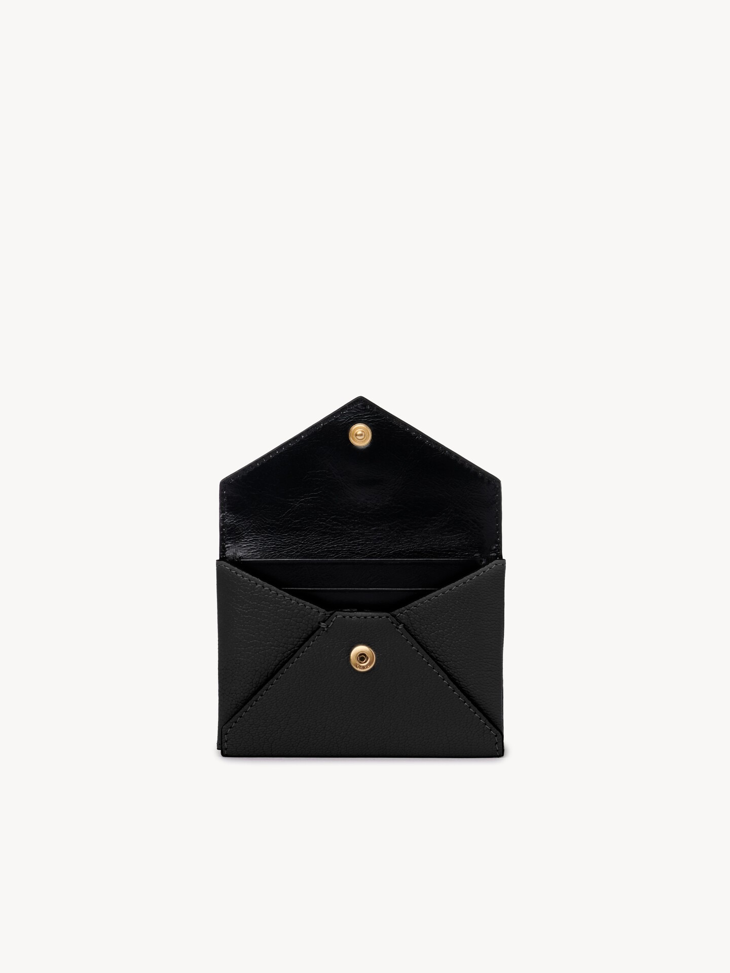 Envelope card holder in grained leather - 4.0