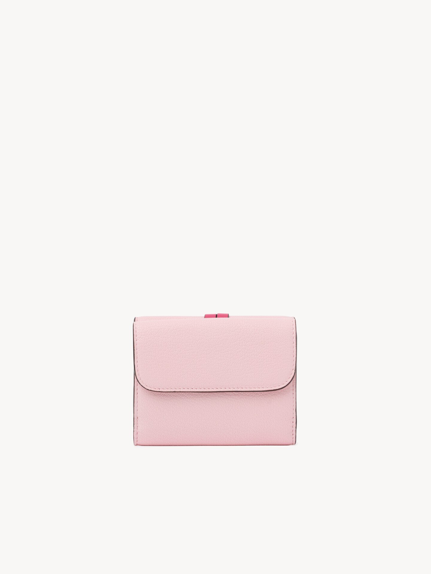グレインレザー製Alphabetスモールトリフォールド ピンク - Chloé