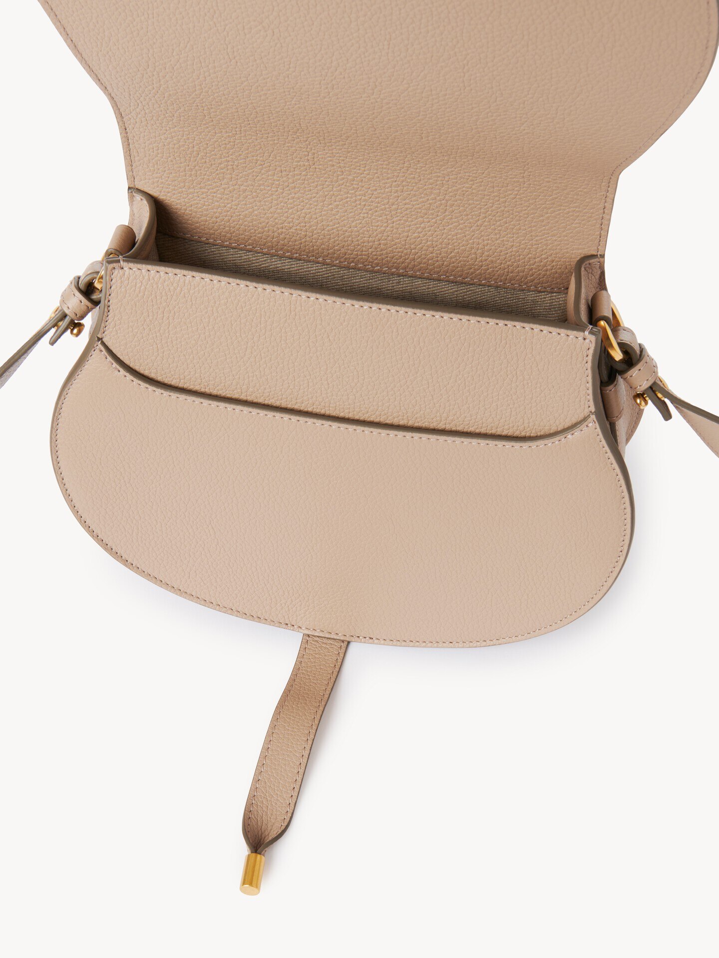 Marcie saddle bag in grained leather - 5.0