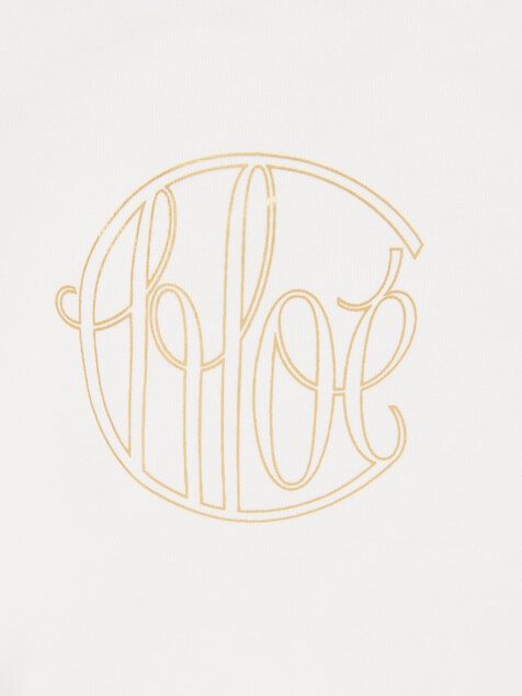 Top de manga larga con logotipo para bebé