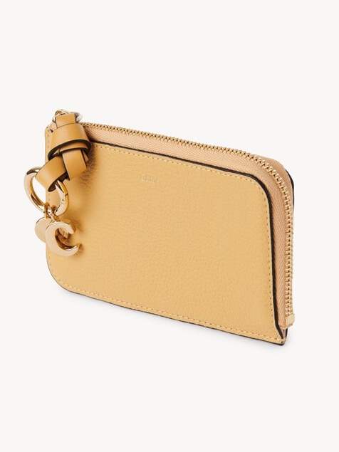 Alphabet wallet in grained leather