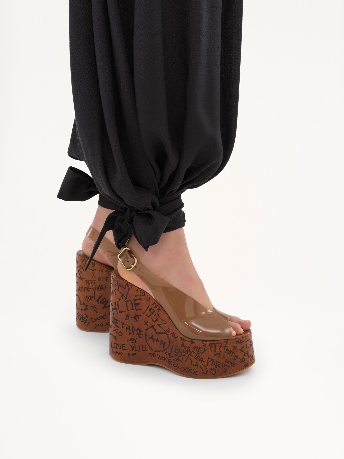 Fluid pleated pants in silk charmeuse - 5.0