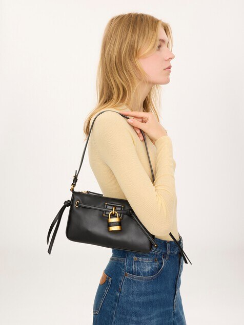 Minibolso pouch Paddington Sling con correa de cuero suave