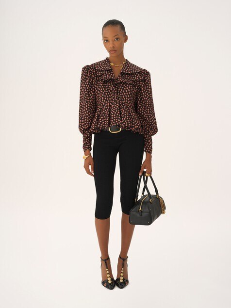 스트레치 니트 카프리 레깅스