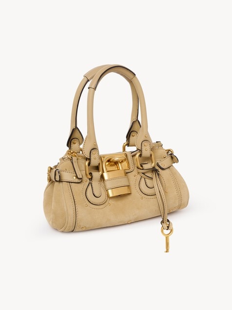 Petit sac Paddington en cuir velours