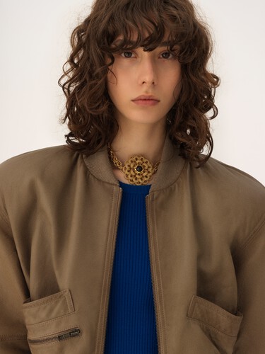 Chaqueta cropped de cuero - 8