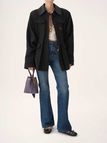 Small Chlo&eacute; Spin tote bag in grained leather - 7