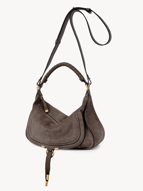 Kleine Marcie Schultertasche aus Wildleder