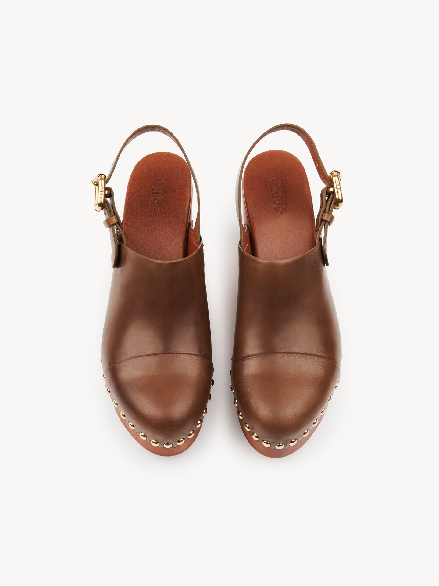 Jeannette wedge clog Olive Chloé