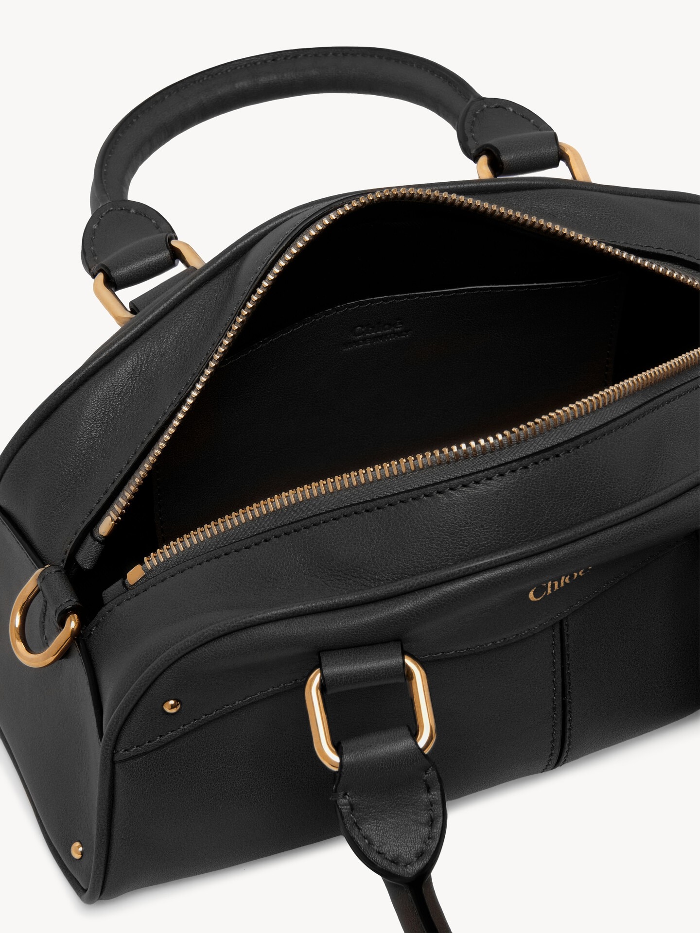 Bolso bowling Chlo&eacute; peque&ntilde;o de cuero suave - 5