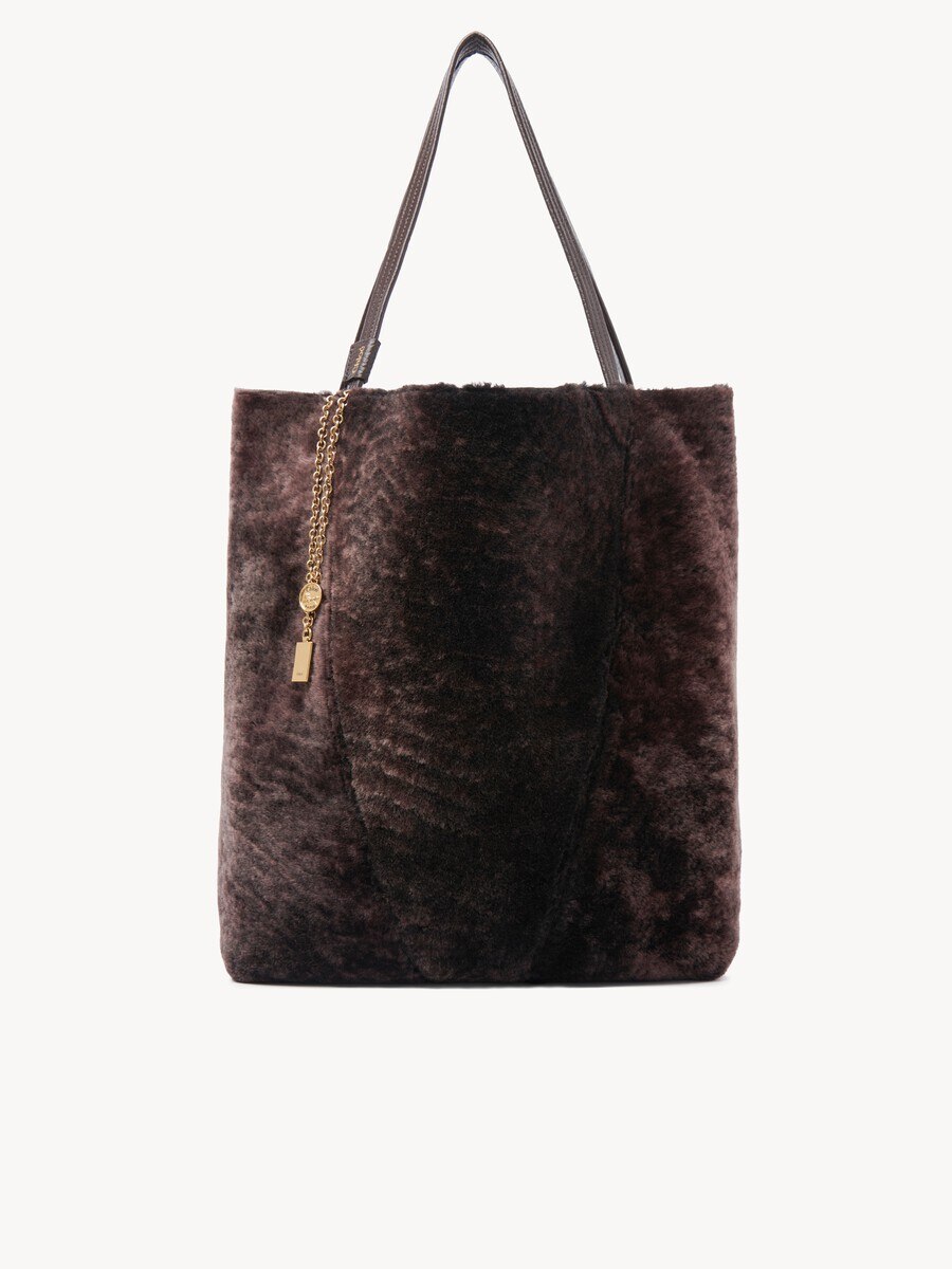 Large Chlo&eacute; Spin tote bag in shearling - 1