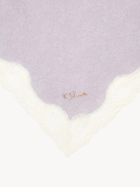The Chlo&eacute; Poetic square scarf in silk & lace