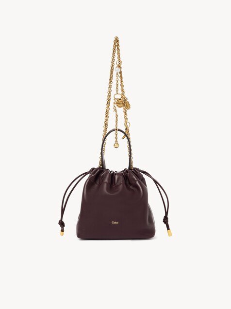 Mini Chloé Icons shoulder bag with chain in soft leather