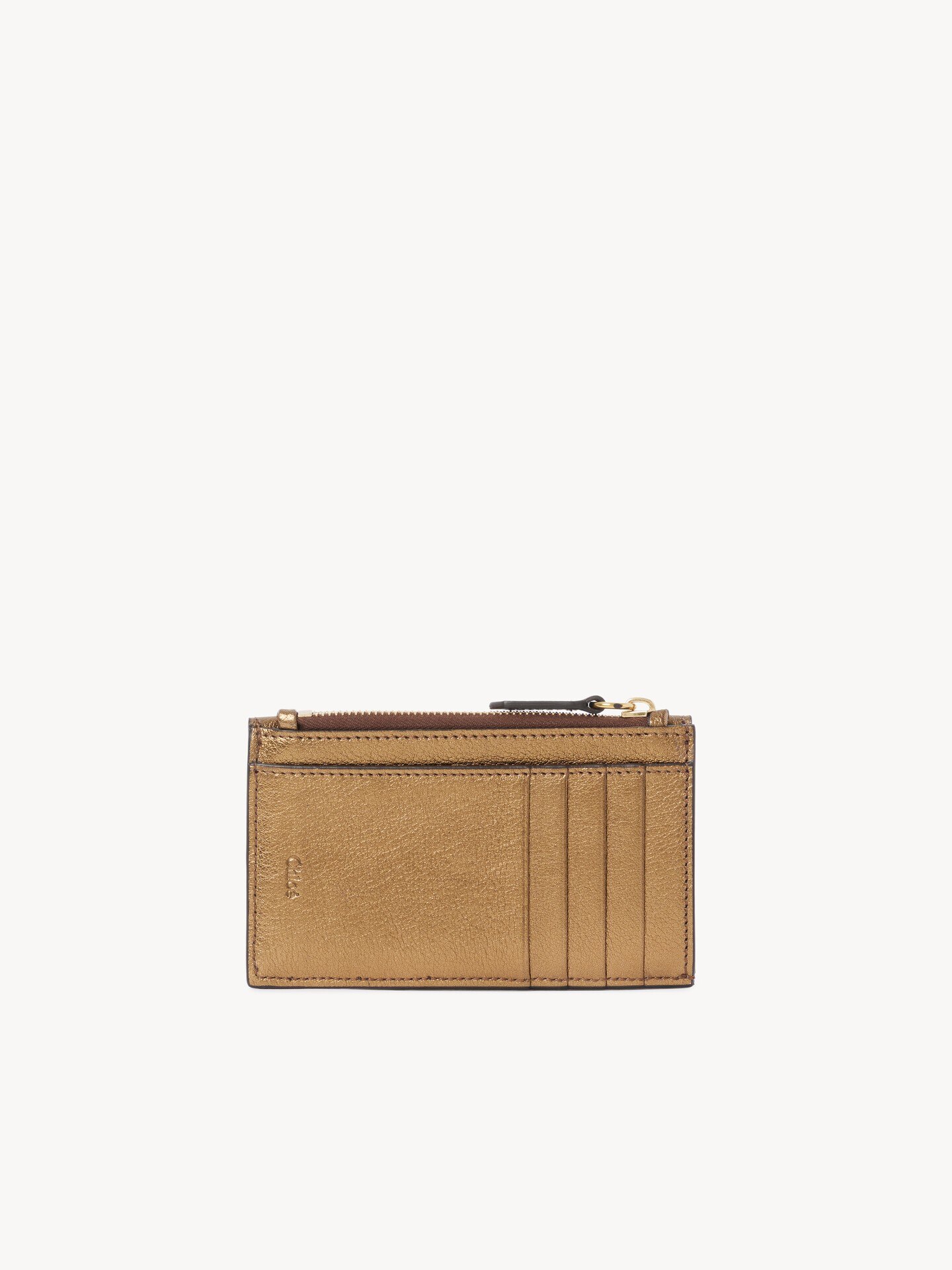 Small Envelope purse with card slots in metallized leather - 3.0