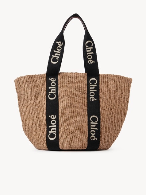 Large Woody basket in natural fibres