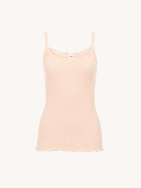 Fitted tank top in cotton