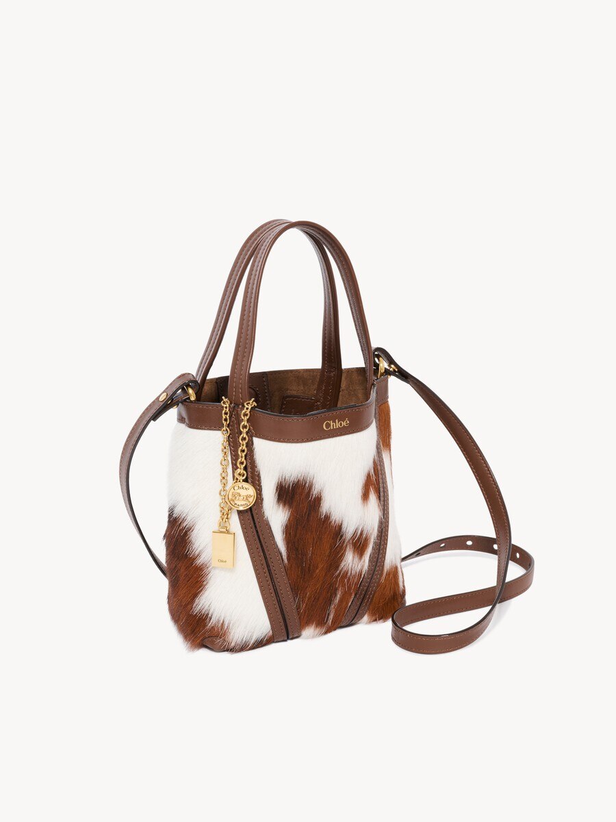 Small Chlo&eacute; Spin tote bag in hair-on leather - 5
